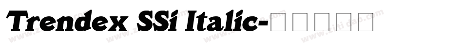 Trendex SSi Italic字体转换